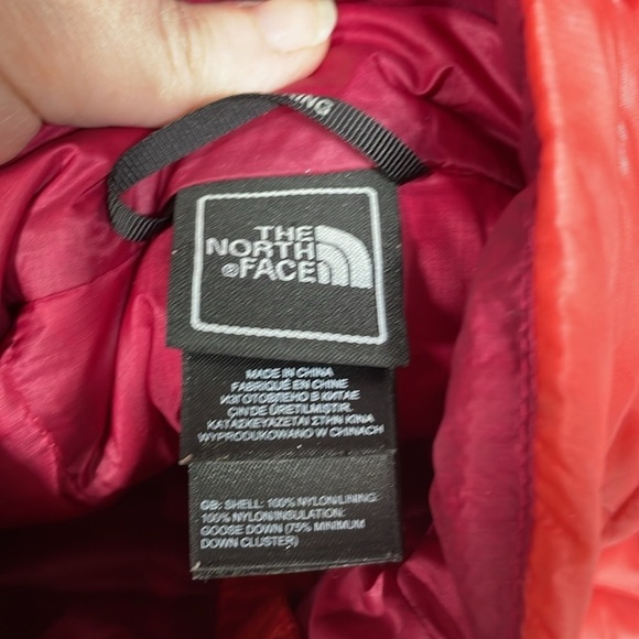 THE NORTH FACE Puffer Jacket Coat 700 Down Filled Orange Pink Size XS - Picture 14 of 15